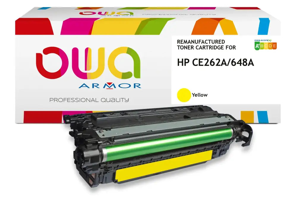 HP CE262A - Cartouche laser compatible - Jaune - Toner remanufacturé OWA