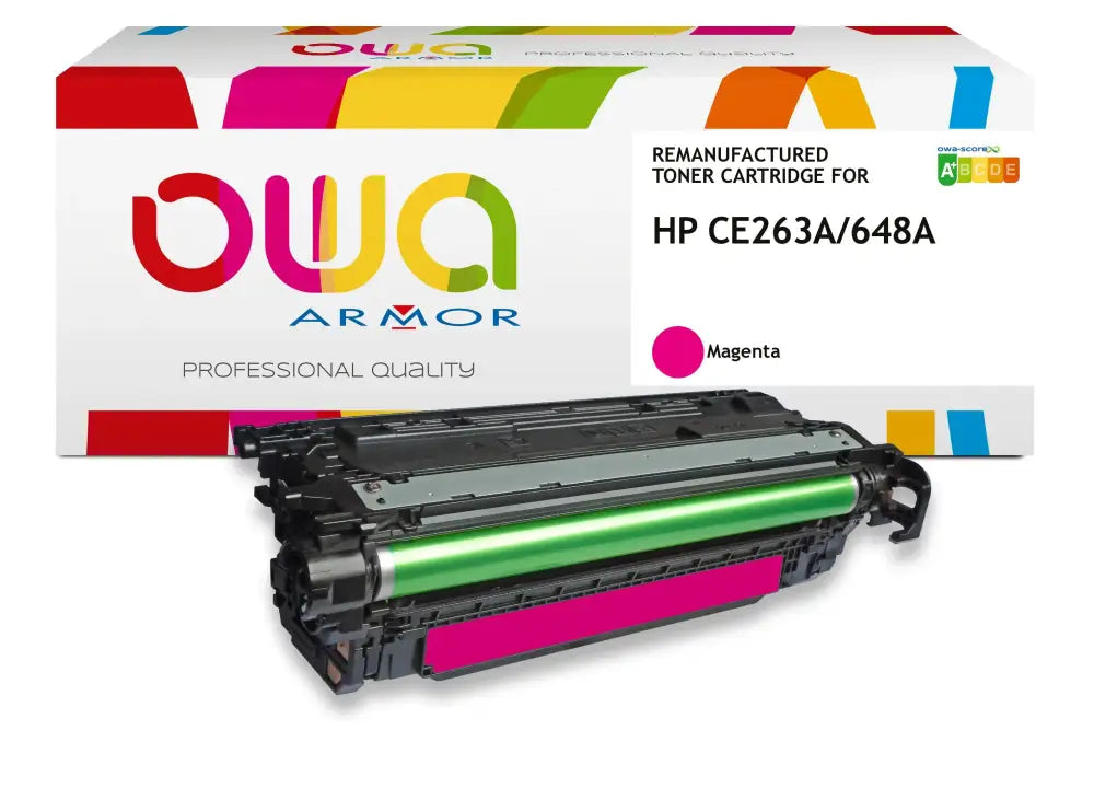 HP CE263A - Cartouche laser compatible - Magenta - Toner remanufacturé OWA