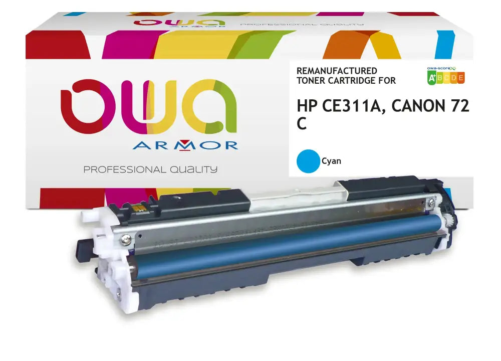 HP CE311A CANON 729 C - Cartouche laser compatible - Cyan - Toner remanufacturé OWA