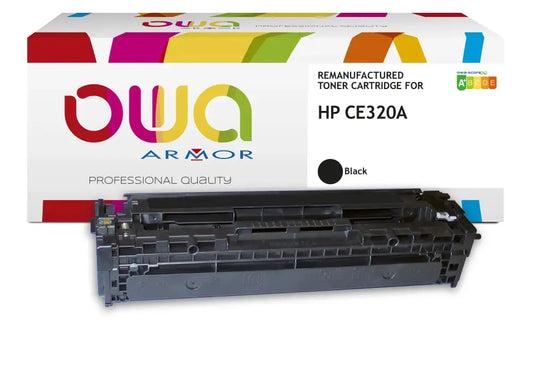 HP CE320A - Cartouche laser compatible - Noir - Toner remanufacturé OWA