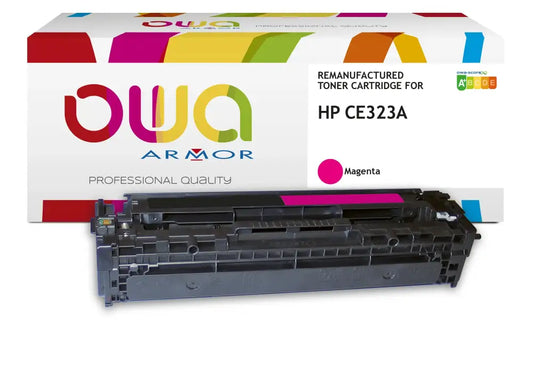 HP CE323A - Cartouche laser compatible - Magenta - Toner remanufacturé OWA
