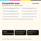 Imprimantes compatibles avec HP 651A Toner Pack 4 Couleurs compatible équivalent à CE340A, CE341, CE342A