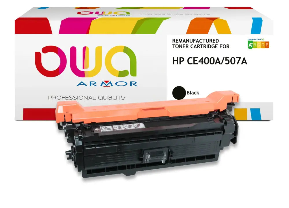 HP CE400A - Cartouche laser compatible - Noir - Toner remanufacturé OWA