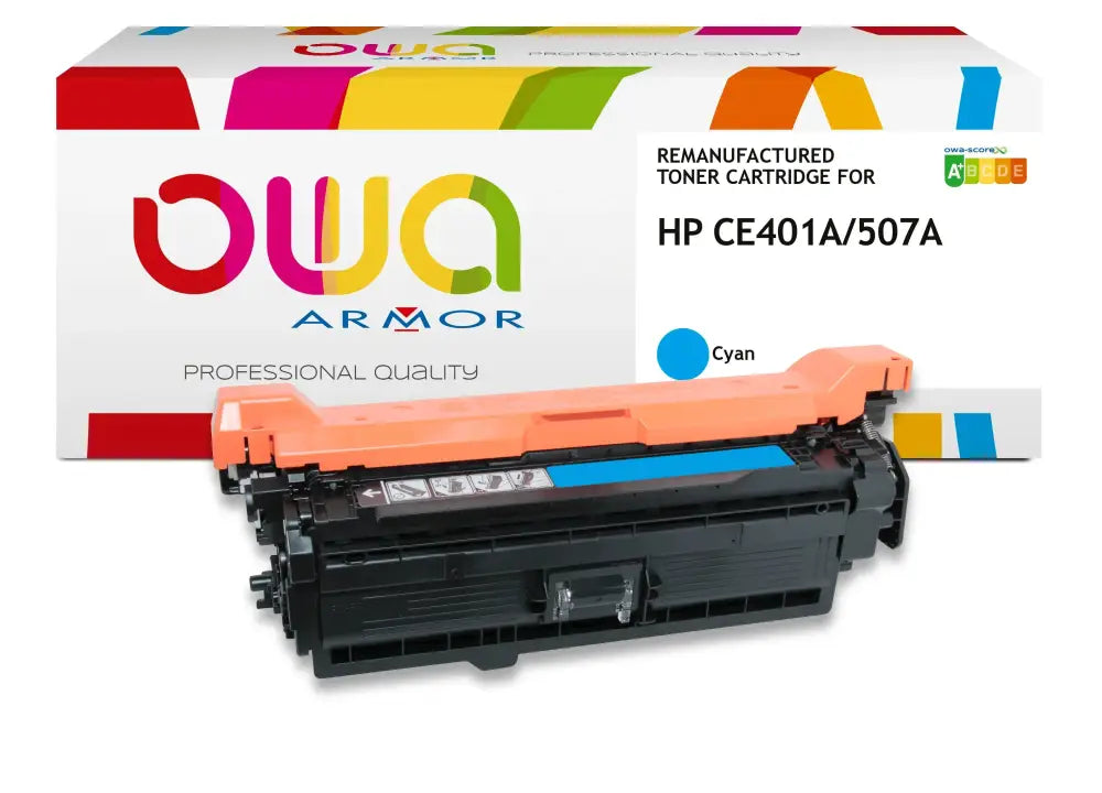 HP CE401A - Cartouche laser compatible - Cyan - Toner remanufacturé OWA