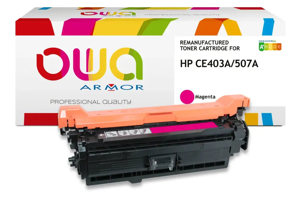 HP CE403A - Cartouche laser compatible - Magenta - Toner remanufacturé OWA