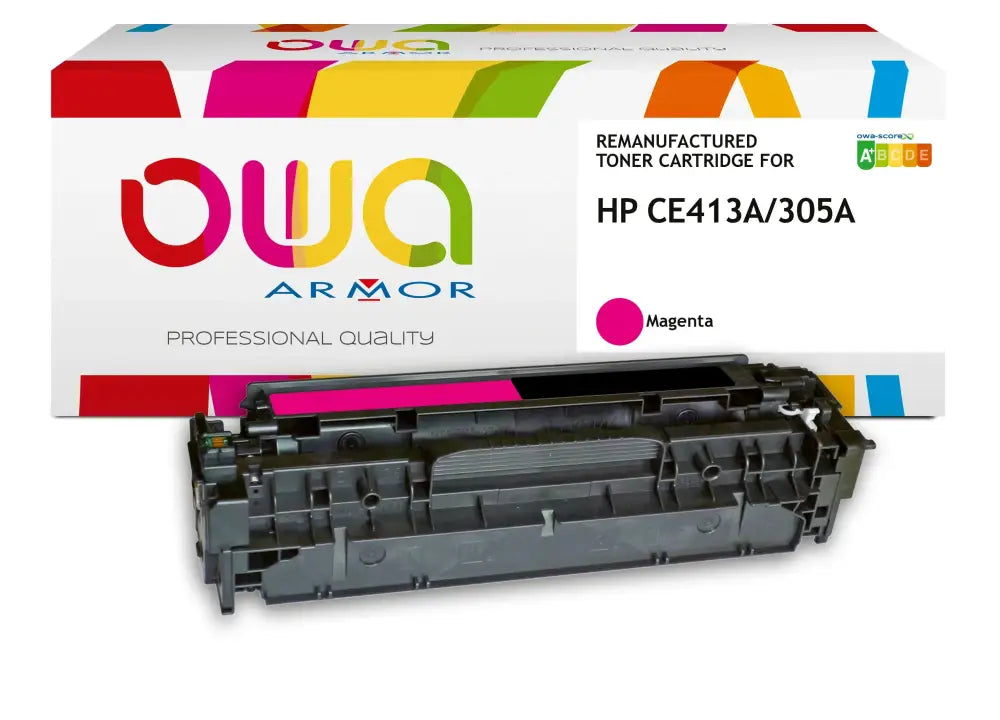 HP CE413A - Cartouche laser compatible - Magenta - Toner remanufacturé OWA