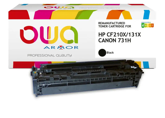 HP CF210X CANON 731H - Cartouche laser compatible - haute capacité - Noir - Toner remanufacturé OWA