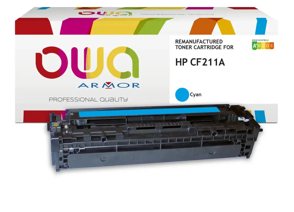 HP CF211A - Cartouche laser compatible - extra haute capacité - Cyan - Toner remanufacturé OWA