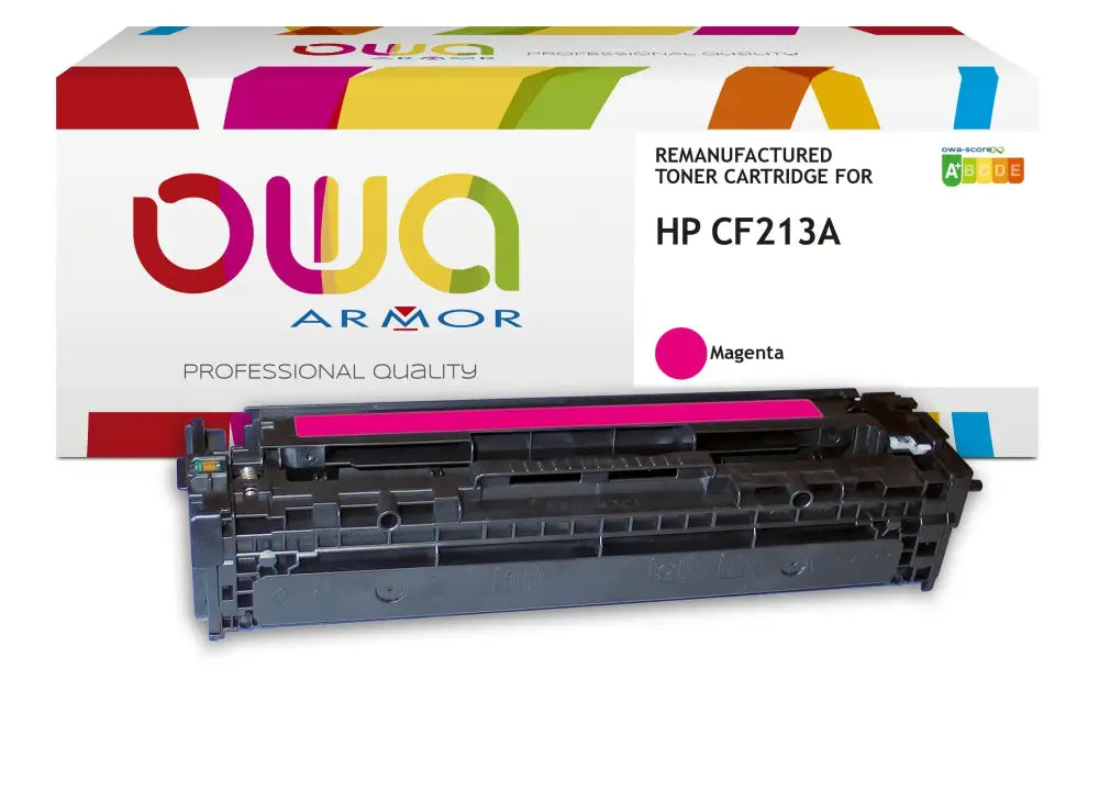 HP CF213A - Cartouche laser compatible - extra haute capacité - Magenta - Toner remanufacturé OWA