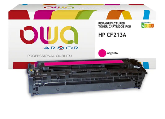 HP CF213A - Cartouche laser compatible - extra haute capacité - Magenta - Toner remanufacturé OWA
