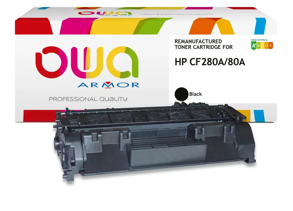 HP CF280A - Cartouche laser compatible - Noir - Toner remanufacturé OWA