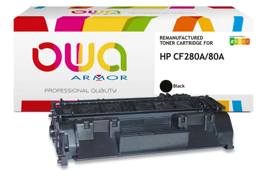 HP CF280A - Cartouche laser compatible - Noir - Toner remanufacturé OWA