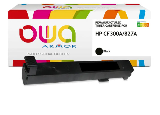 HP CF300A - Cartouche laser compatible - Noir - Toner remanufacturé OWA