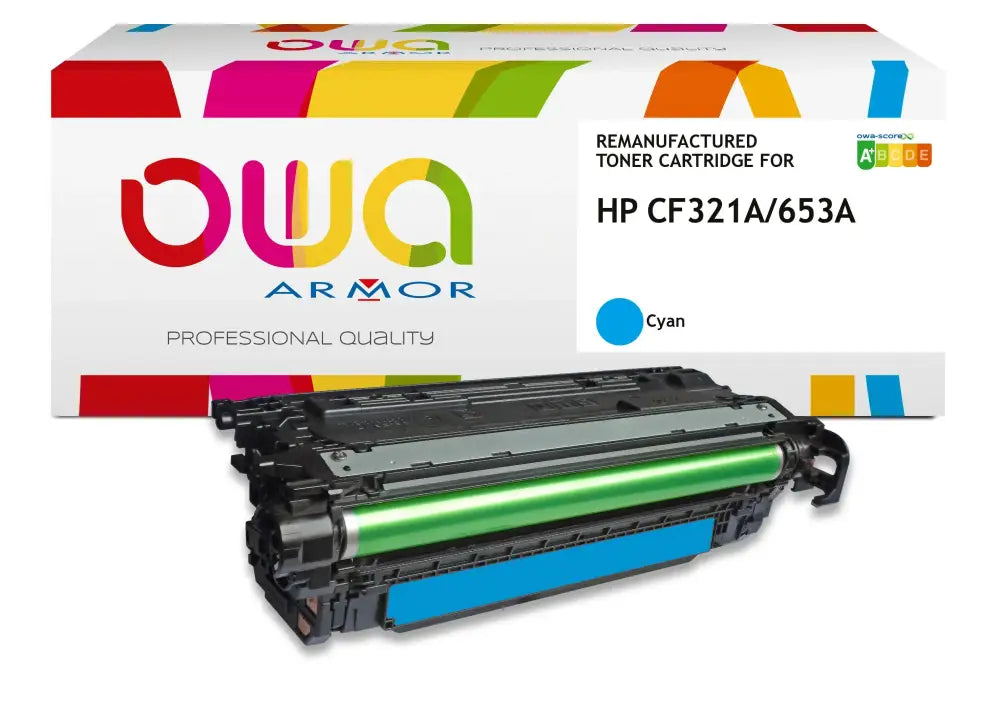 HP CF321A - Cartouche laser compatible - Cyan - Toner remanufacturé OWA