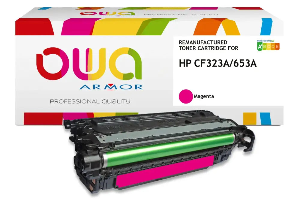 HP CF323A - Cartouche laser compatible - Magenta - Toner remanufacturé OWA