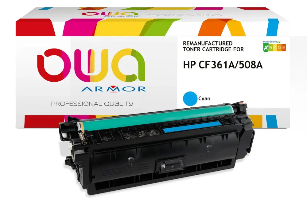 HP CF361A - Cartouche laser compatible - Cyan - Toner remanufacturé OWA