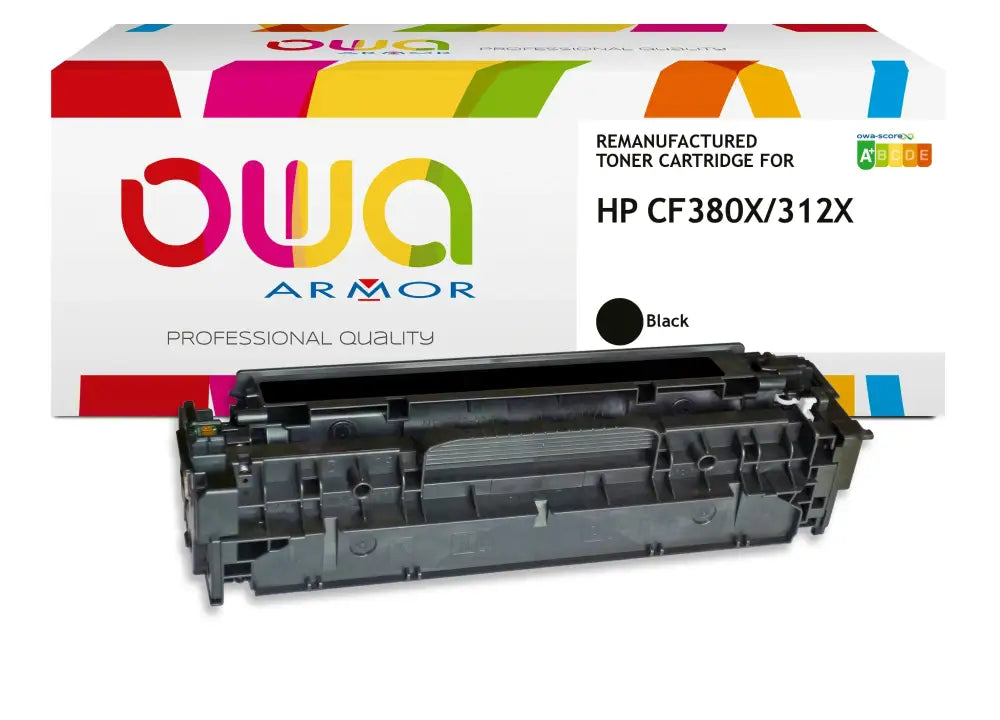 HP CF380X - Cartouche laser compatible - haute capacité - Noir - Toner remanufacturé OWA