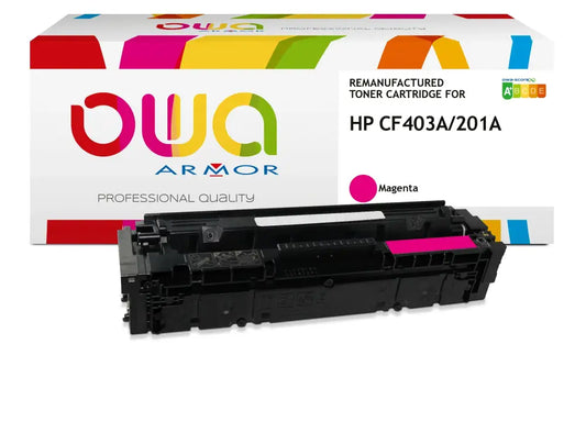 HP CF403A - Cartouche laser compatible - Magenta - Toner remanufacturé OWA