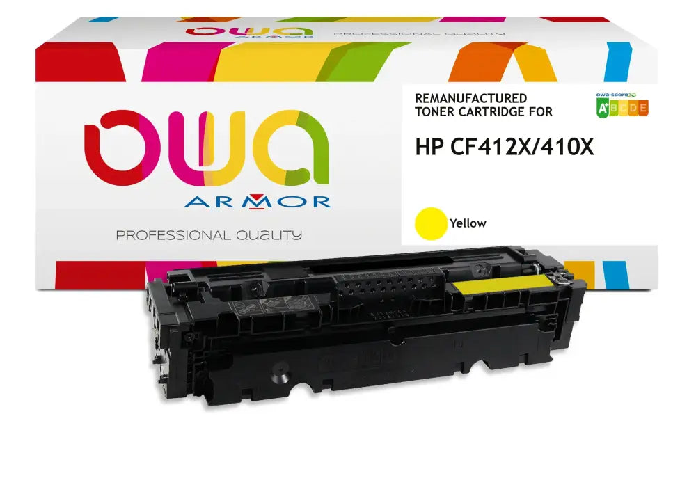 HP CF412X - Cartouche laser compatible - haute capacité - Jaune - Toner remanufacturé OWA