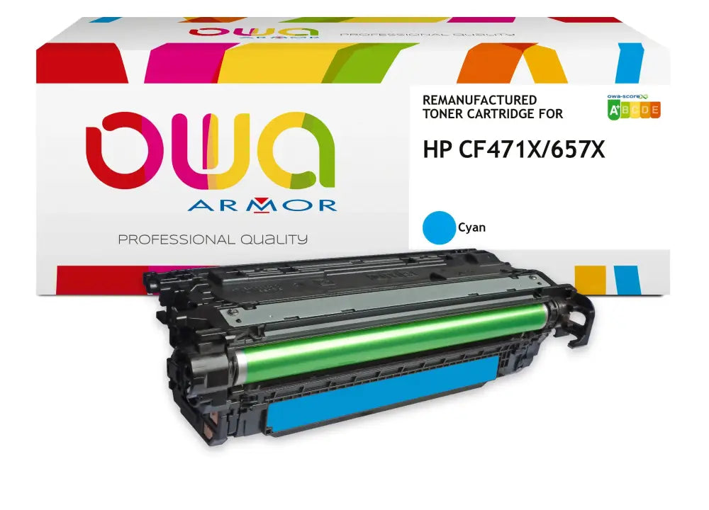 HP CF471X - Cartouche laser compatible - haute capacité - Cyan - Toner remanufacturé OWA
