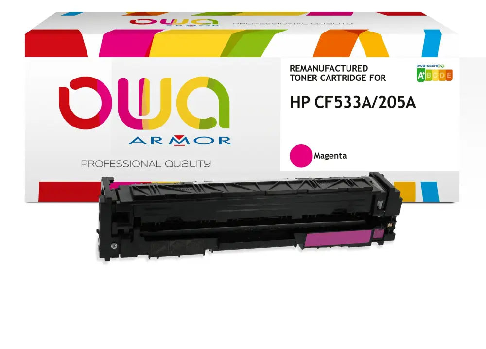 HP CF533A - Cartouche laser compatible - Magenta - Toner remanufacturé OWA