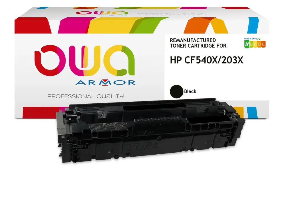 HP CF540X - Cartouche laser compatible - haute capacité - Noir - Toner remanufacturé OWA