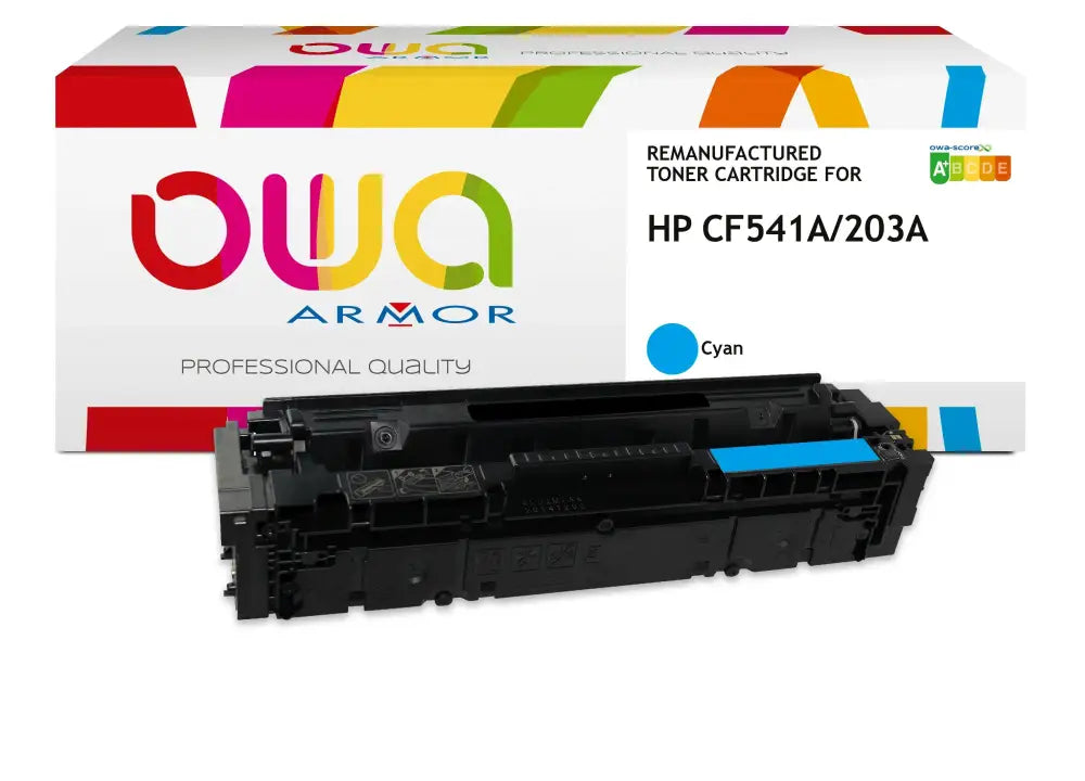 HP CF541A - Cartouche laser compatible - Cyan - Toner remanufacturé OWA