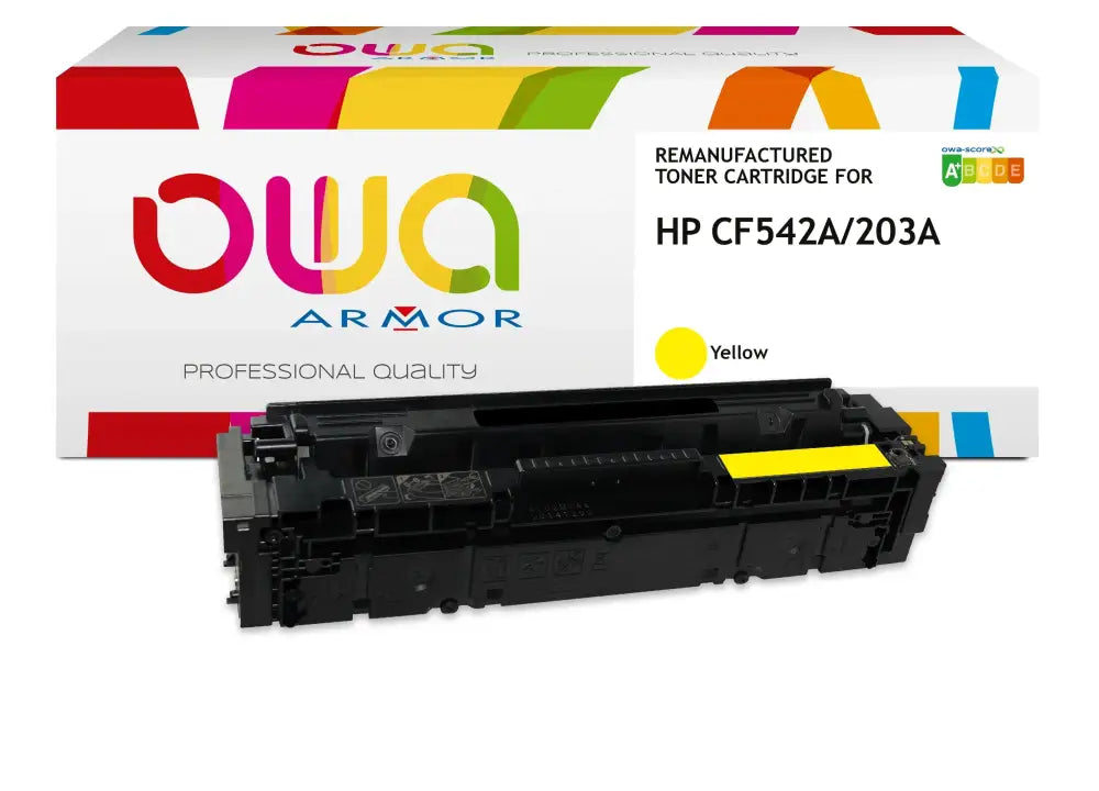 HP CF542A - Cartouche laser compatible - Jaune - Toner remanufacturé OWA