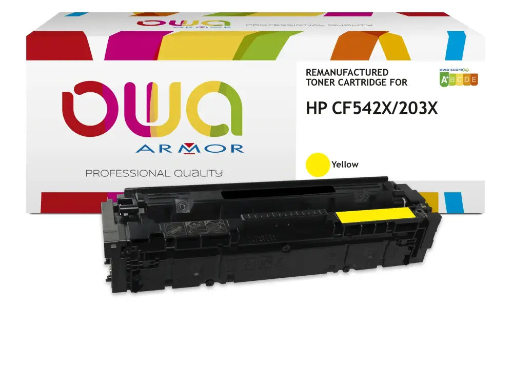 HP CF542X - Cartouche laser compatible - haute capacité - Jaune - Toner remanufacturé OWA