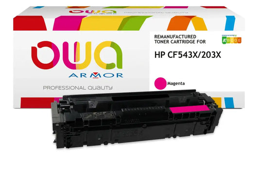 HP CF543X - Cartouche laser compatible - haute capacité - Magenta - Toner remanufacturé OWA