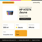 HP H727X Cartouche Jaune compatible équivalent à F9J78A : caractéristiques