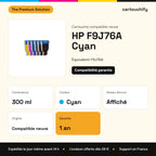 HP F9J76A Cartouche Cyan compatible : caractéristiques