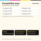Imprimantes compatibles avec HP H727XGY Cartouche Gris compatible équivalent à F9J80A