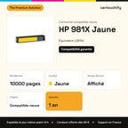 HP 981X Cartouche Jaune compatible équivalent à L0R11A : caractéristiques