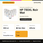 HP 730XL Cartouche Noir mat compatible équivalent à P2V71A : caractéristiques