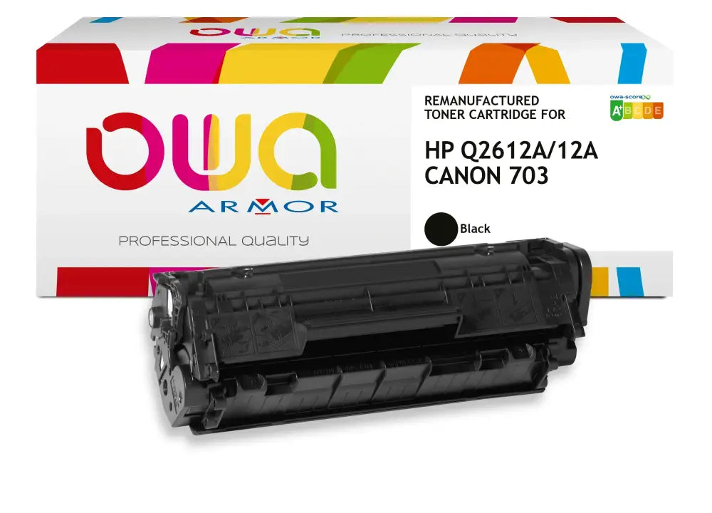 HP Q2612A CANON 703 Std - Cartouche laser compatible - Noir - Toner remanufacturé OWA