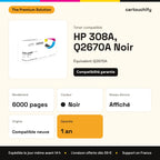 HP 308A, Q2670A Toner Noir compatible : caractéristiques