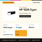 HP 122A Toner Cyan compatible équivalent à Q3961A, CRG101 : caractéristiques