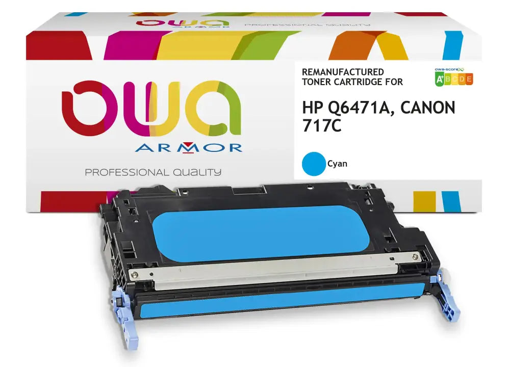 HP Q6471A CANON 717C - Cartouche laser compatible - Cyan - Toner remanufacturé OWA