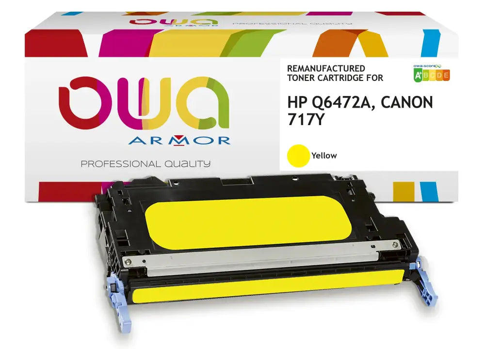 HP Q6472A CANON 717Y - Cartouche laser compatible - Jaune - Toner remanufacturé OWA