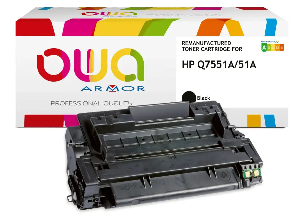 HP Q7551A - Cartouche laser compatible - Noir - Toner remanufacturé OWA