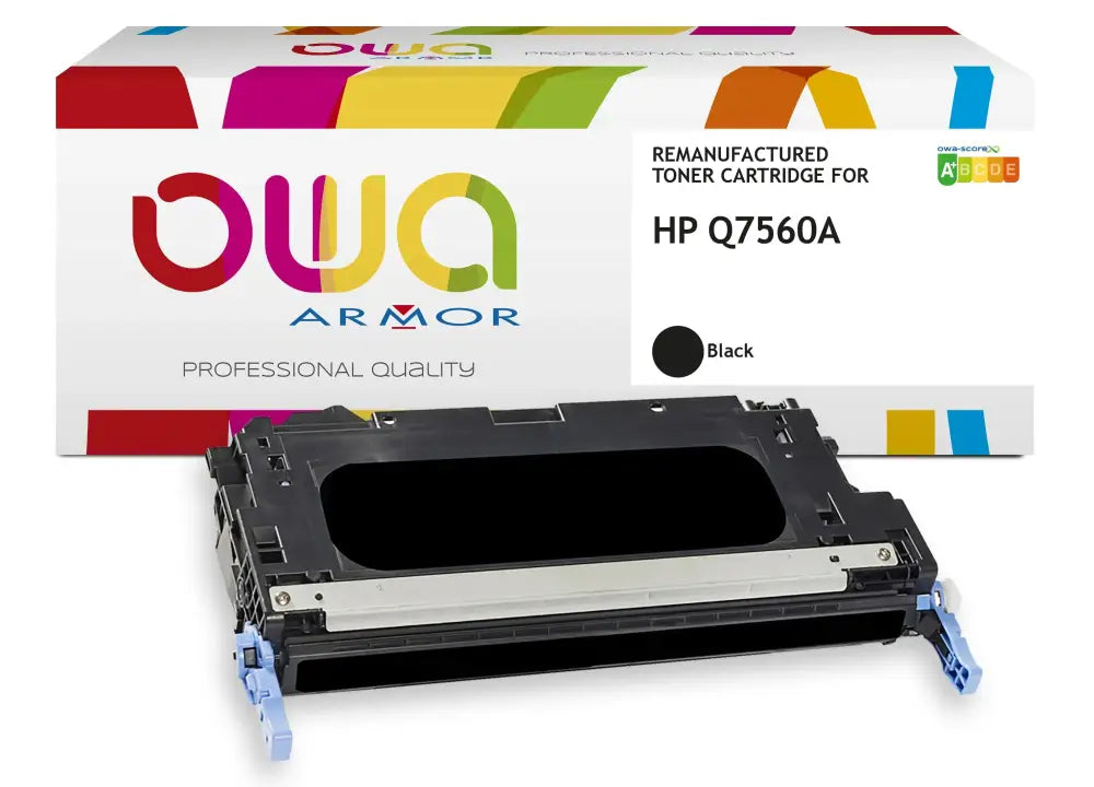HP Q7560A - Cartouche laser compatible - Noir - Toner remanufacturé OWA