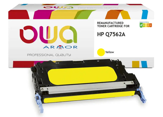 HP Q7562A - Cartouche laser compatible - Jaune - Toner remanufacturé OWA