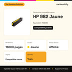 HP 982 Cartouche Jaune compatible équivalent à T0B29A : caractéristiques