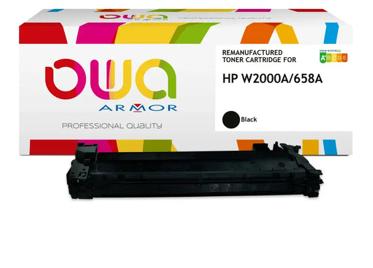 HP W2000A - Cartouche laser compatible - Noir - Toner remanufacturé OWA