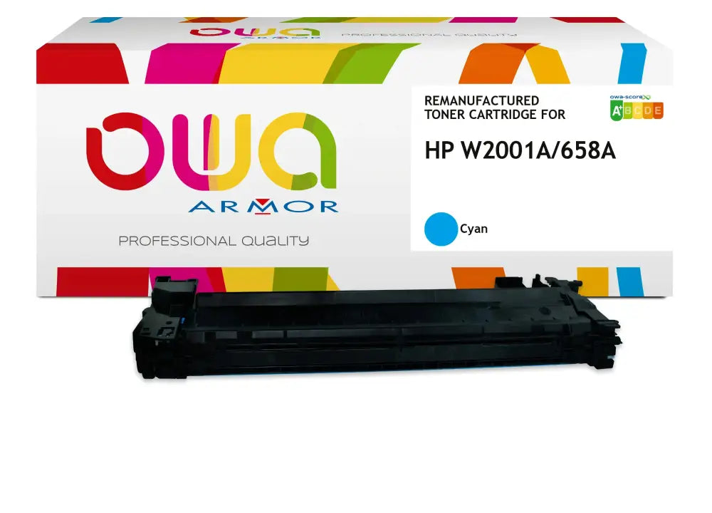 HP W2001A - Cartouche laser compatible - Cyan - Toner remanufacturé OWA