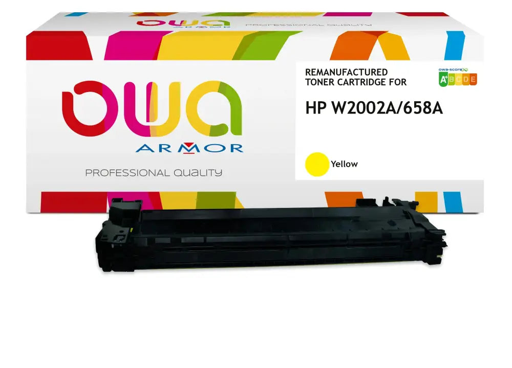 HP W2002A - Cartouche laser compatible - Jaune - Toner remanufacturé OWA