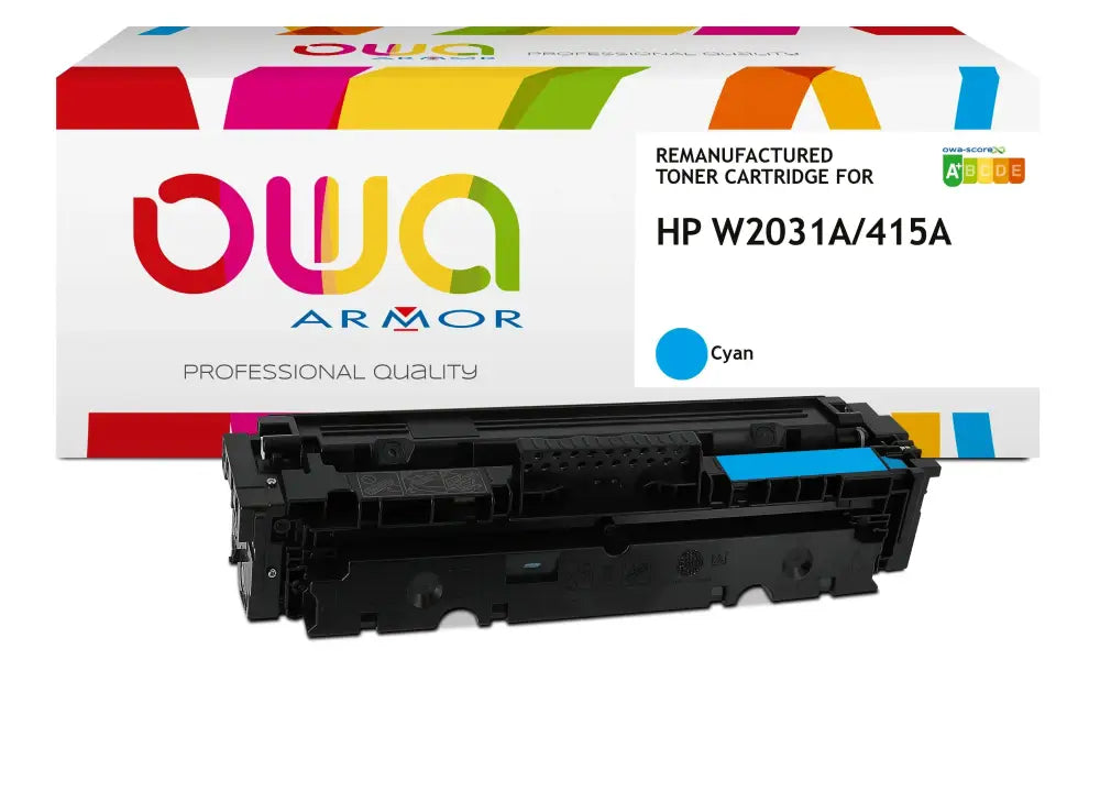 HP W2031A - Cartouche laser compatible - Cyan - Toner remanufacturé OWA