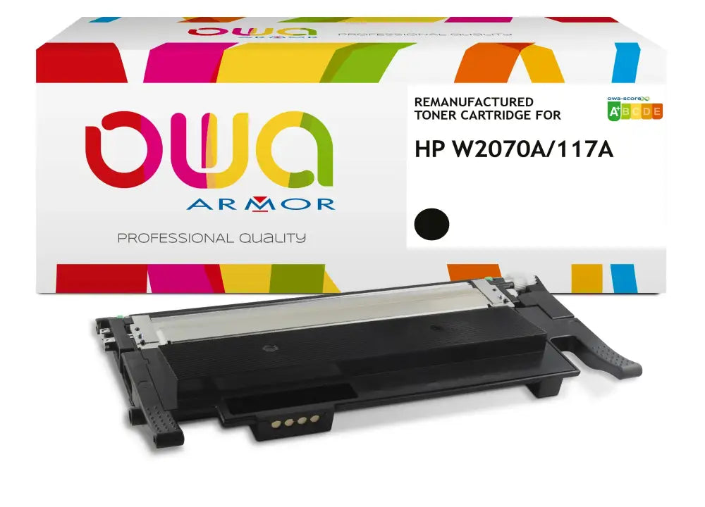 HP W2070A - Cartouche laser compatible - Noir - Toner remanufacturé OWA