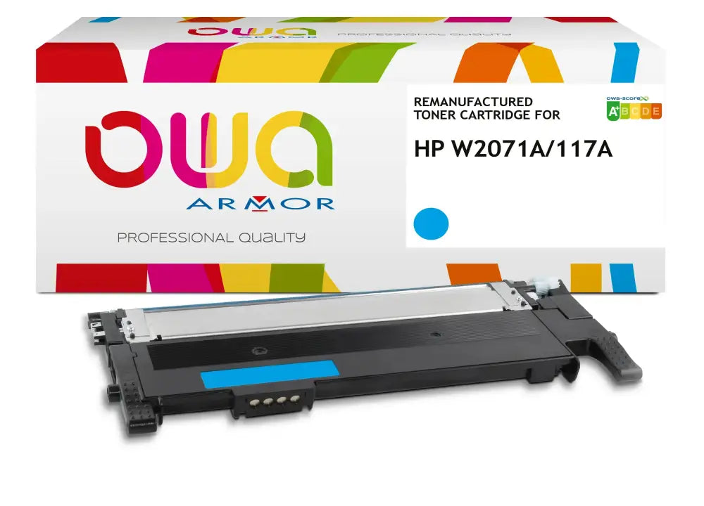 HP W2071A - Cartouche laser compatible - Cyan - Toner remanufacturé OWA